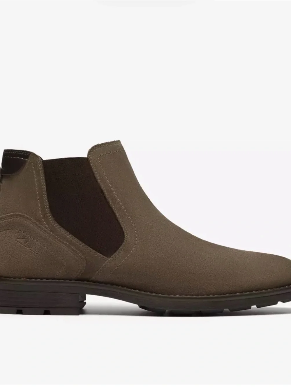 Clarks Men's Emmet Easy Chelsea Slip-On Boots in Stone Suede